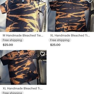 Hand bleached Gildan T-shirts